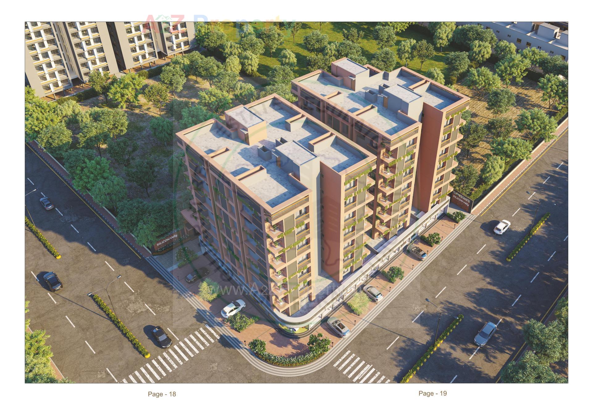 3D Elevation of real estate project Silicon Valley located at Vastral, Ahmedabad, Gujarat