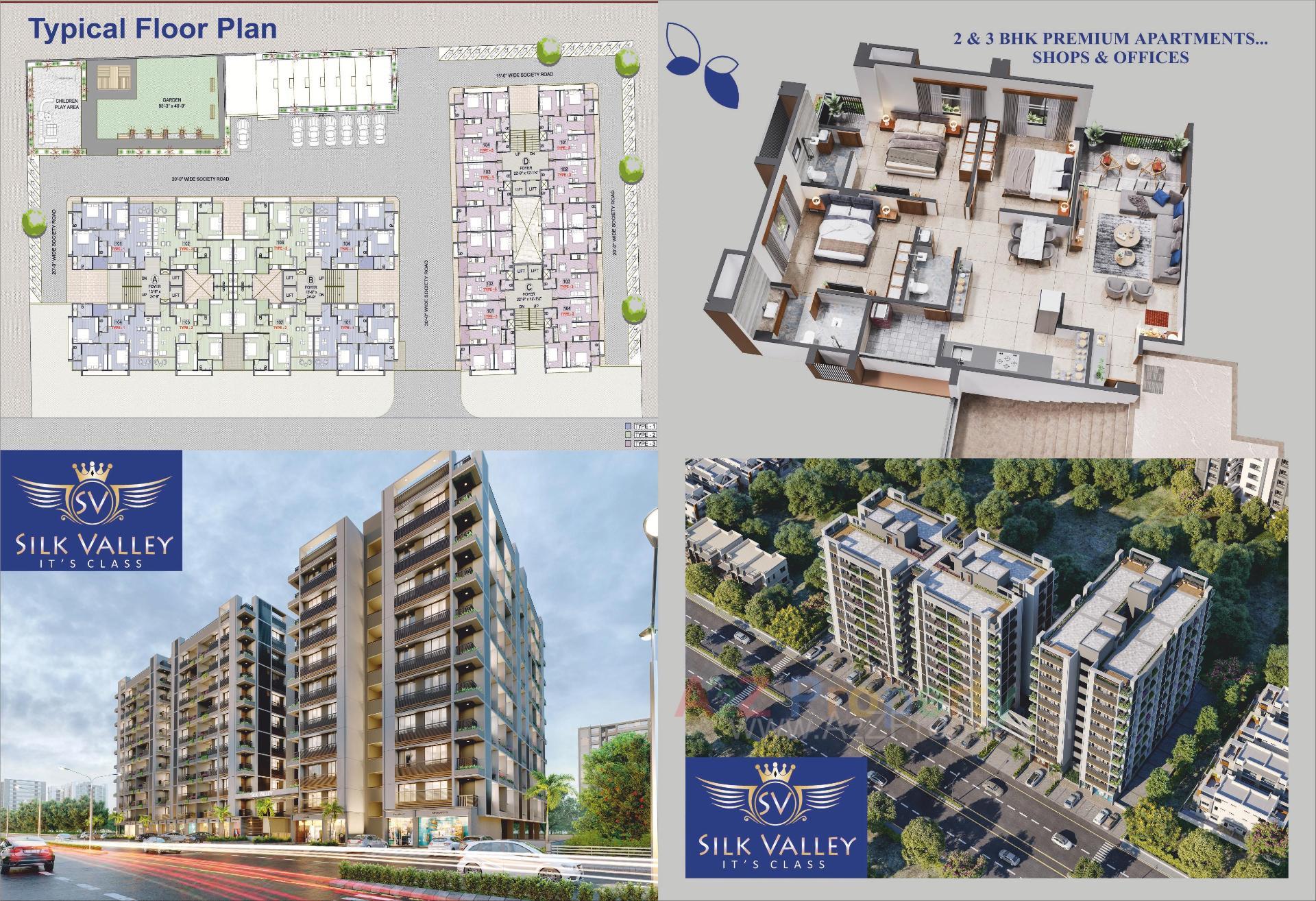 Layout of real estate project Silk Valley located at Hathijan, Ahmedabad, Gujarat