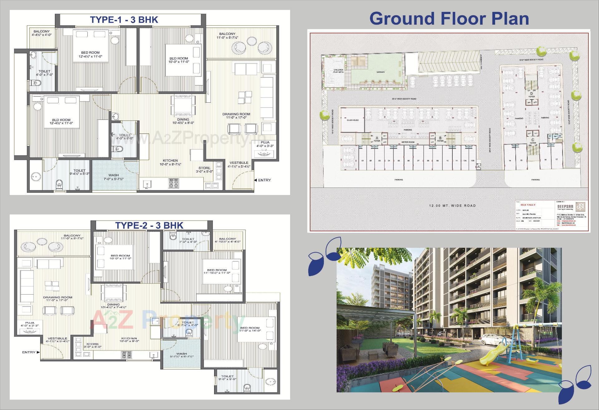Layout of real estate project Silk Valley located at Hathijan, Ahmedabad, Gujarat