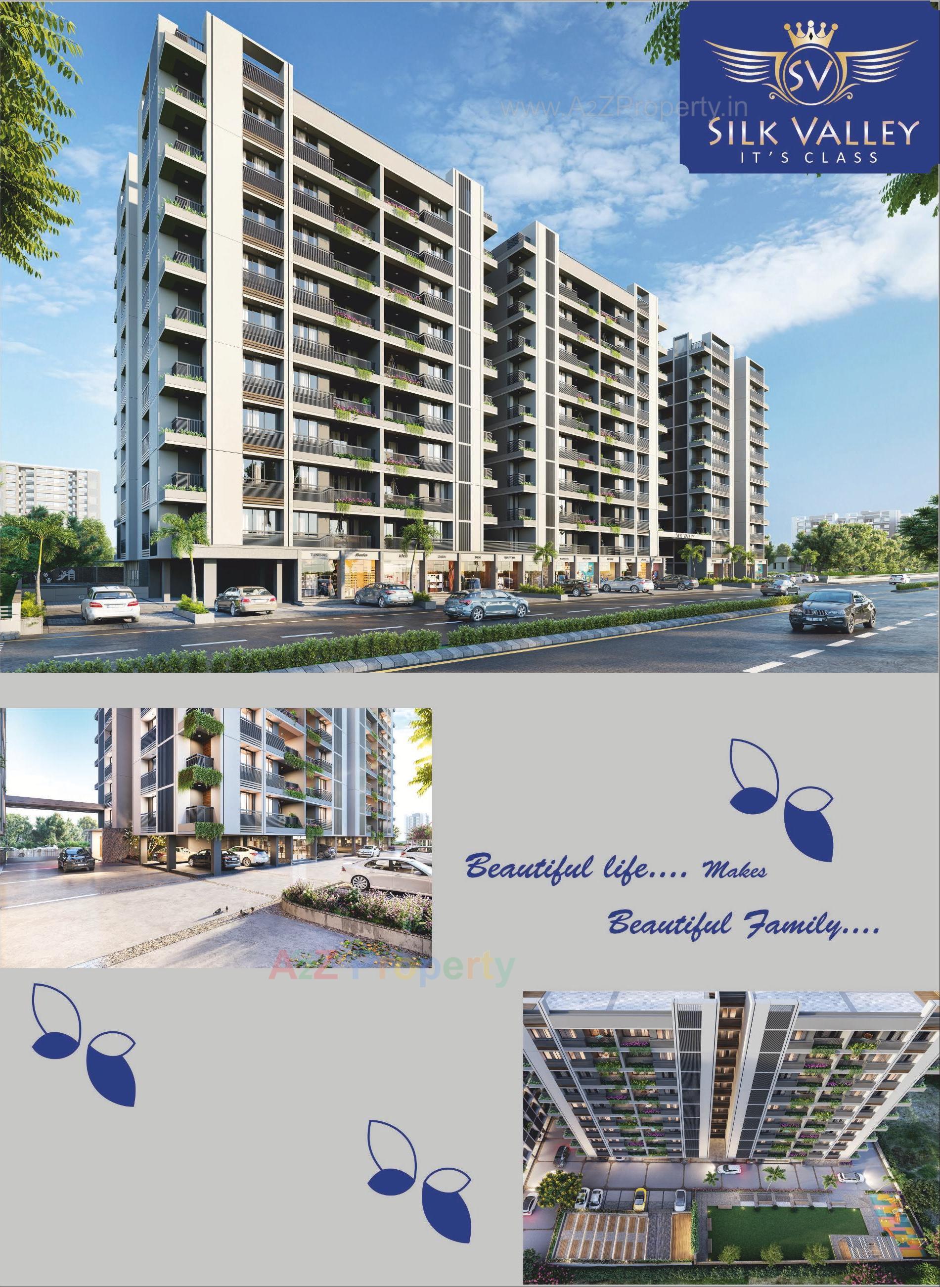 3D Elevation of real estate project Silk Valley located at Hathijan, Ahmedabad, Gujarat