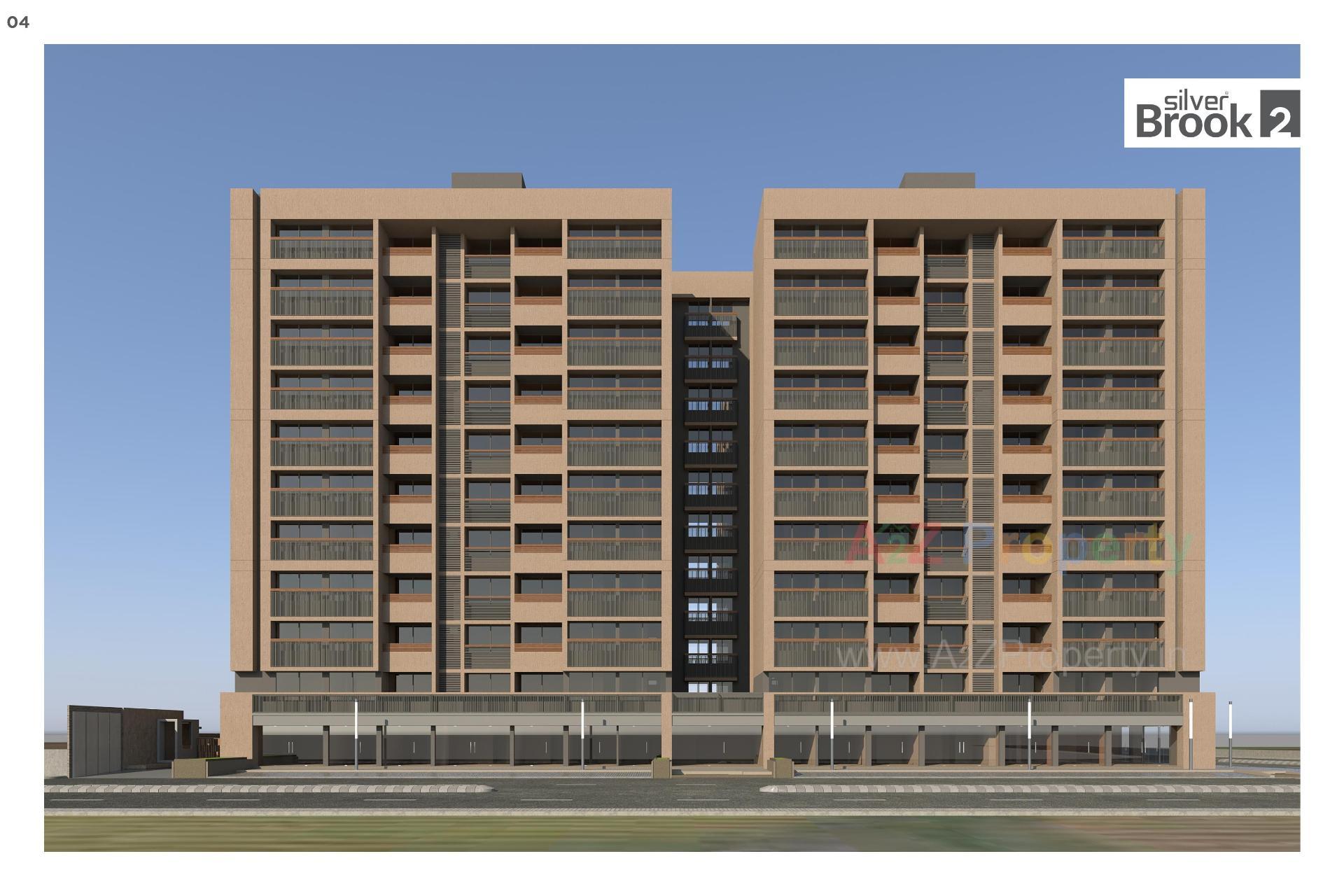 3D Elevation of real estate project Silver Brook located at Shilaj, Ahmedabad, Gujarat