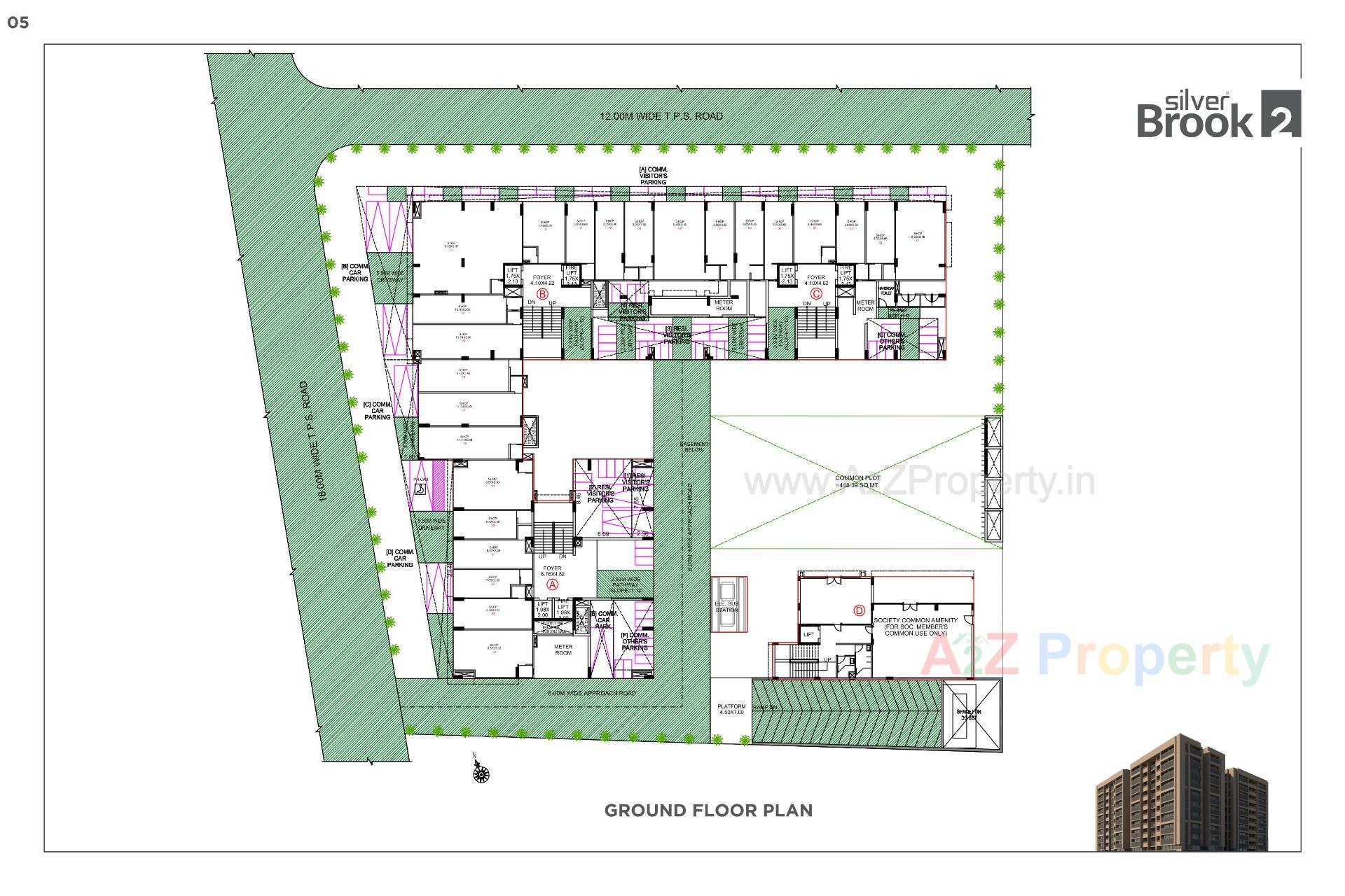 Layout of real estate project Silver Brook located at Shilaj, Ahmedabad, Gujarat