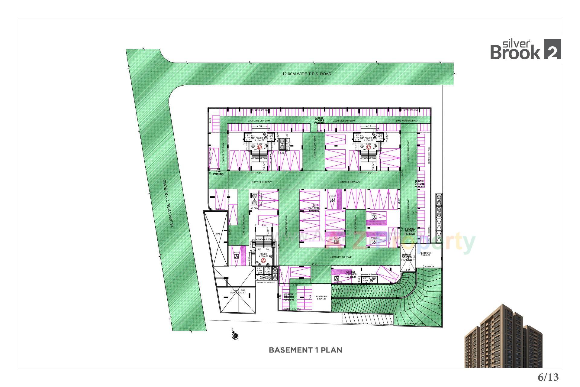 Layout of real estate project Silver Brook located at Shilaj, Ahmedabad, Gujarat