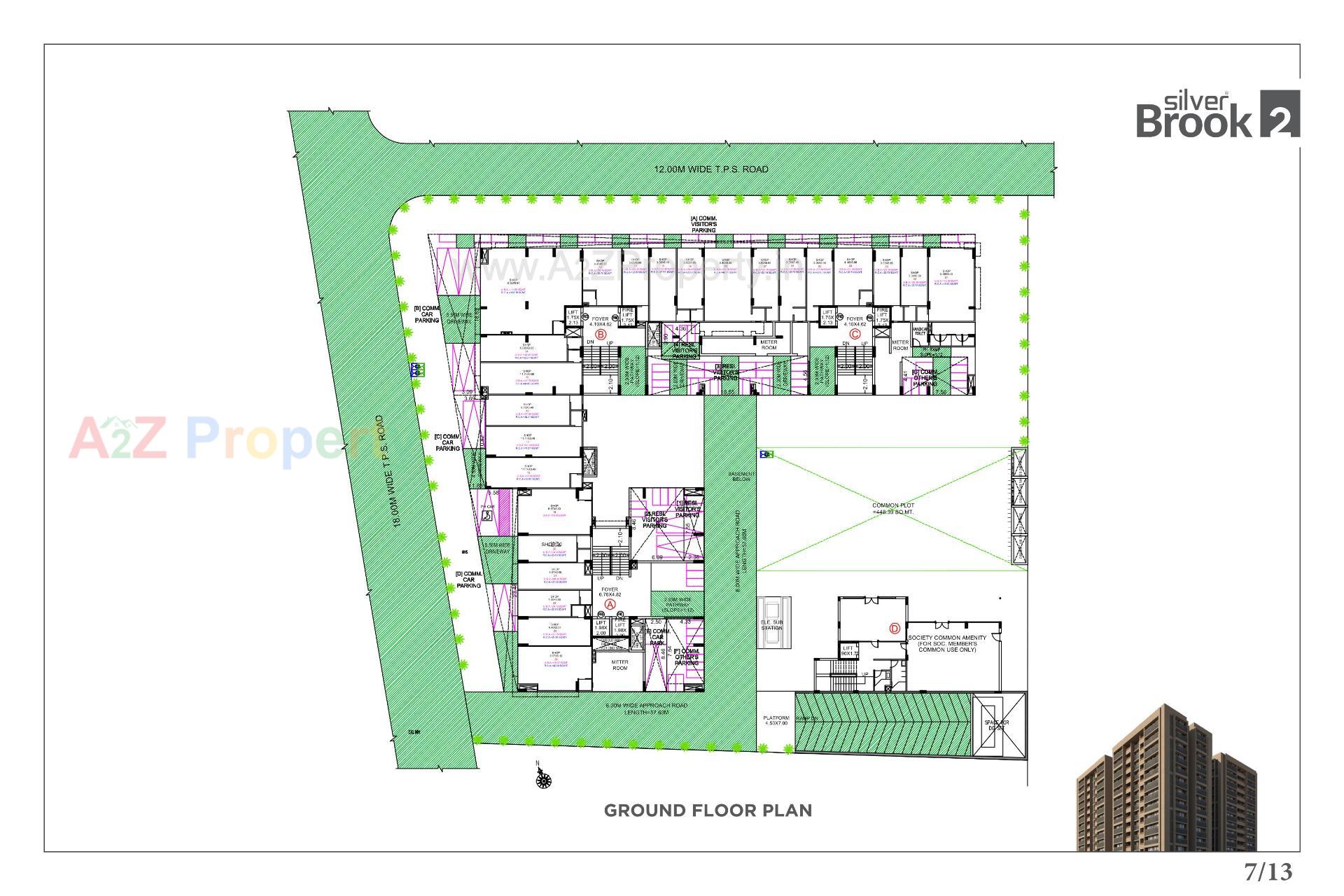 Layout of real estate project Silver Brook located at Shilaj, Ahmedabad, Gujarat