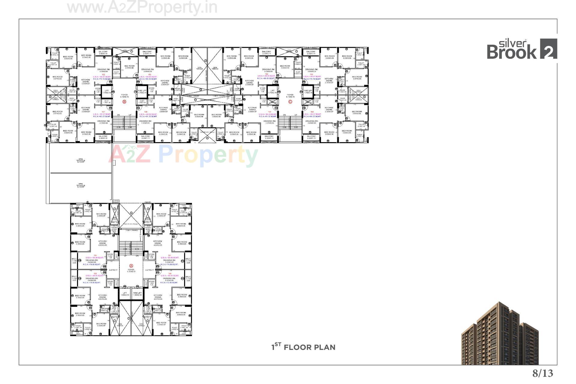 Layout of real estate project Silver Brook located at Shilaj, Ahmedabad, Gujarat