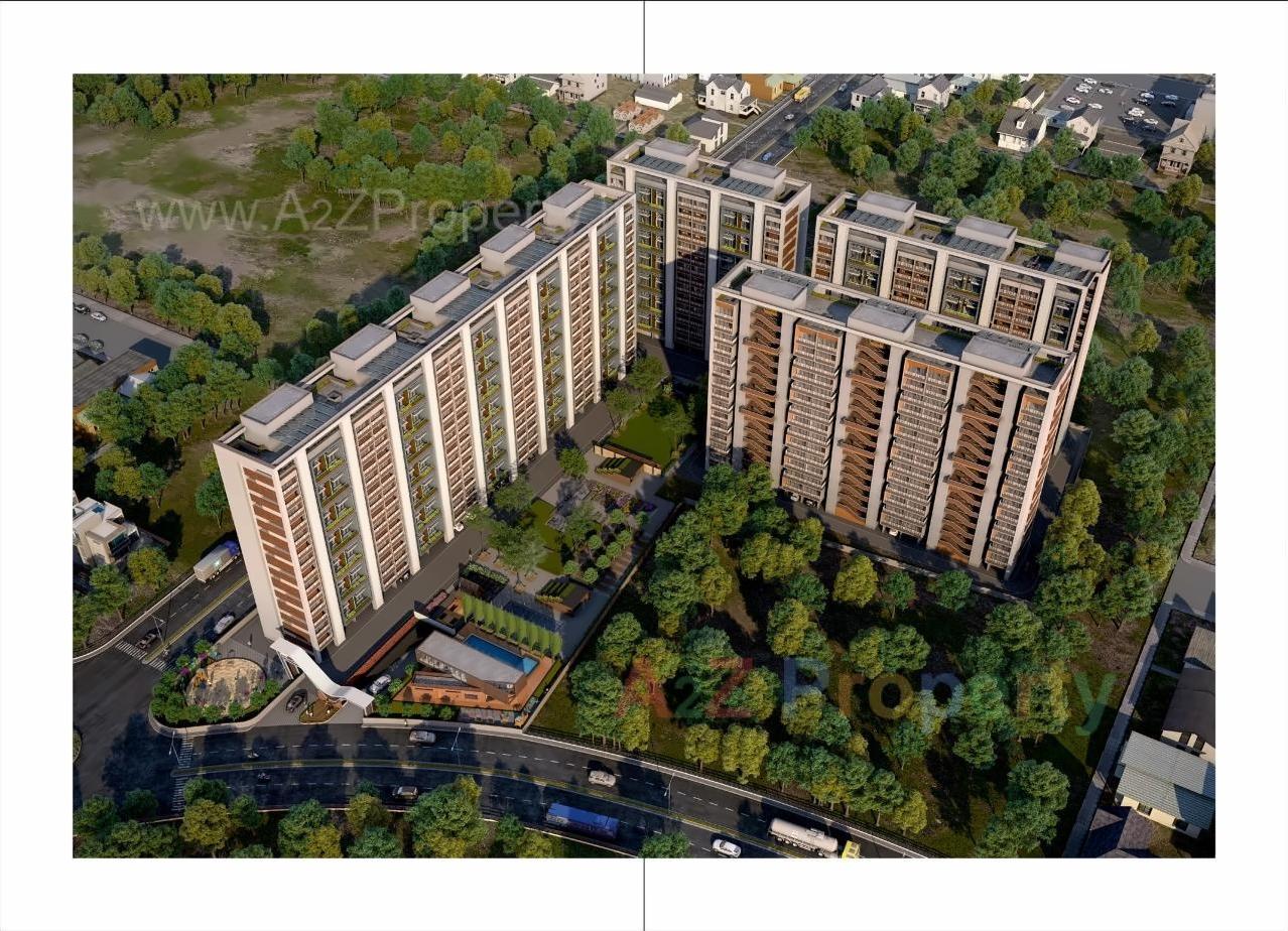 3D Elevation of real estate project Silver Luxuria located at Jagatpur, Ahmedabad, Gujarat