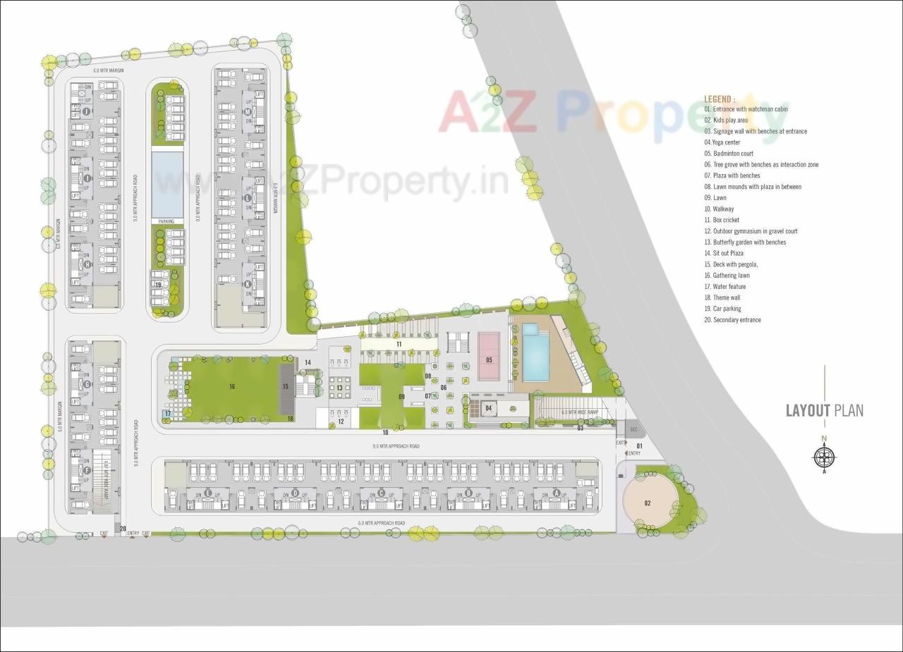 Layout of real estate project Silver Luxuria located at Jagatpur, Ahmedabad, Gujarat
