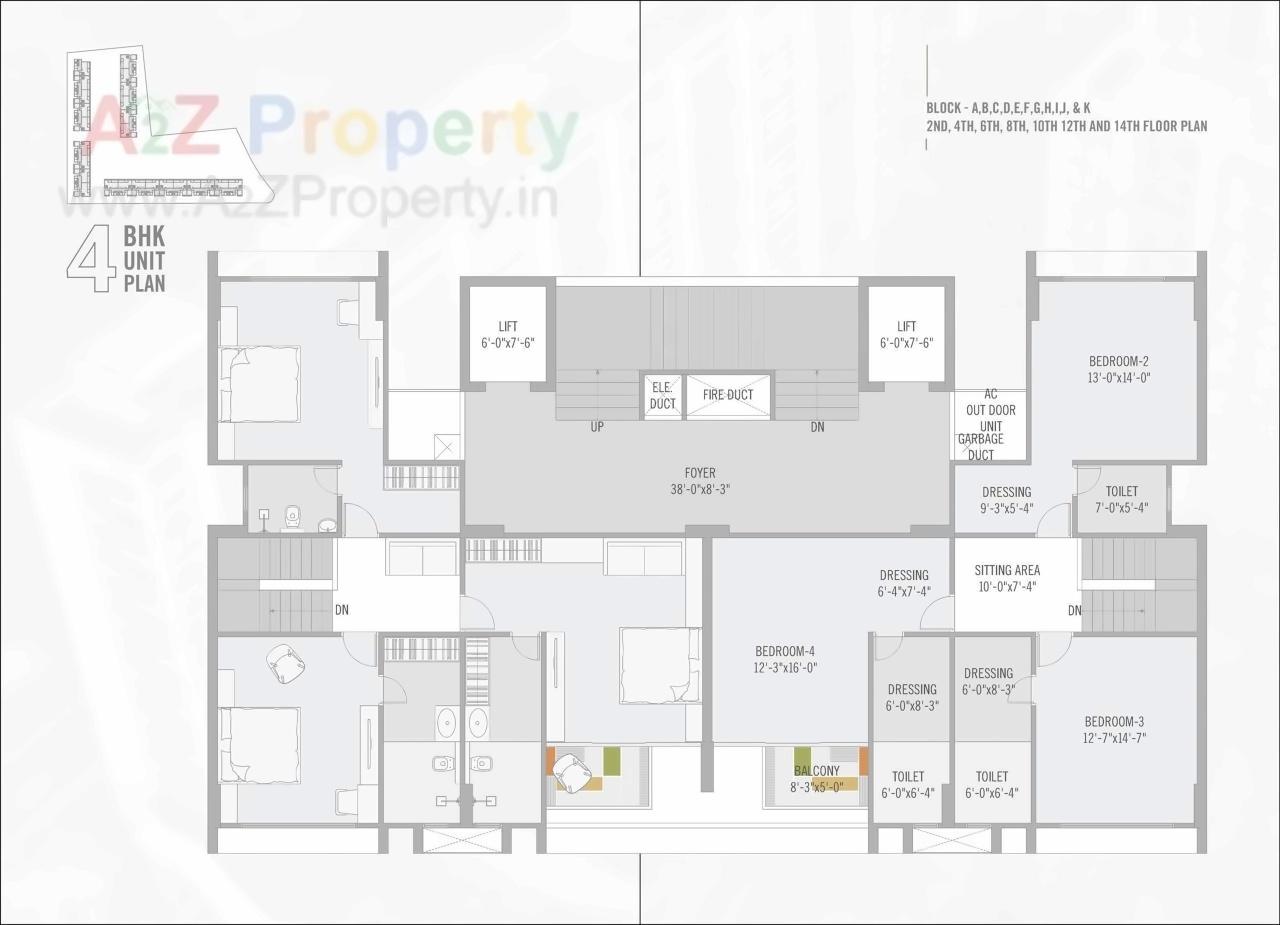Layout of real estate project Silver Luxuria located at Jagatpur, Ahmedabad, Gujarat