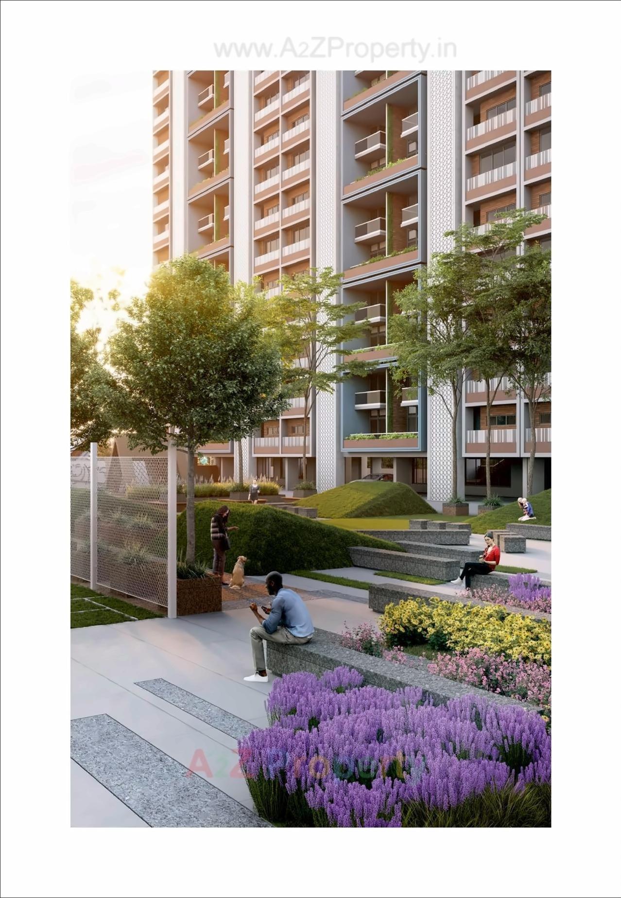 3D Elevation of real estate project Silver Luxuria located at Jagatpur, Ahmedabad, Gujarat