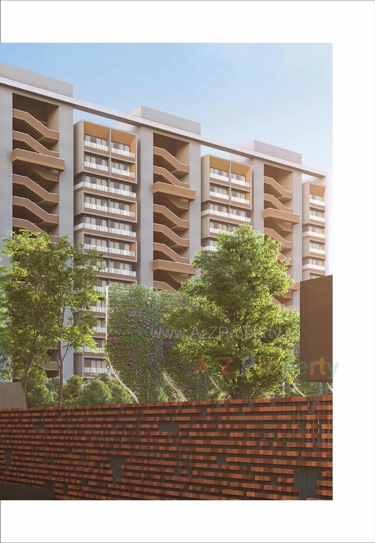 3D Elevation of real estate project Silver Luxuria located at Jagatpur, Ahmedabad, Gujarat