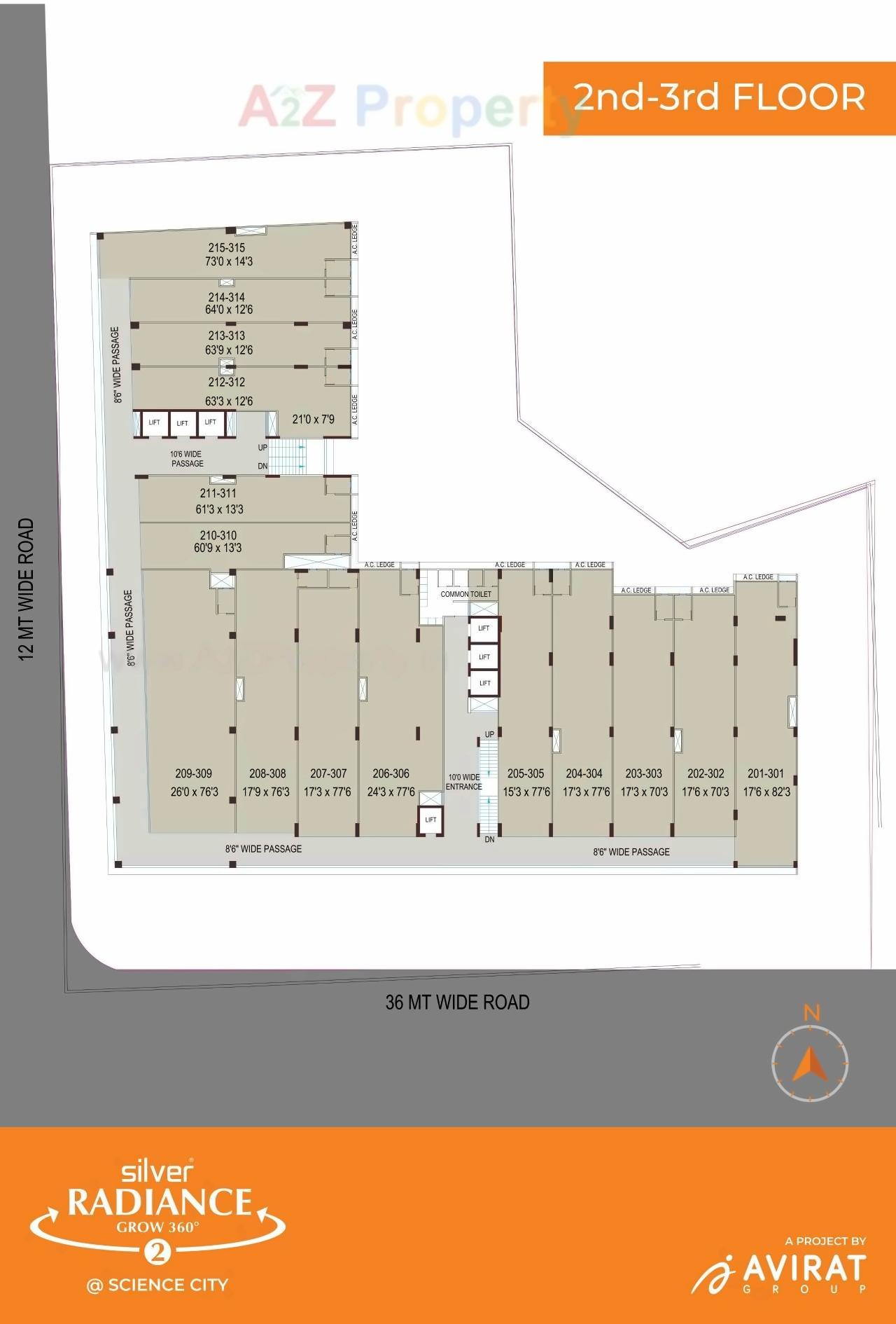 Layout of real estate project Silver Radiance located at Sola, Ahmedabad, Gujarat