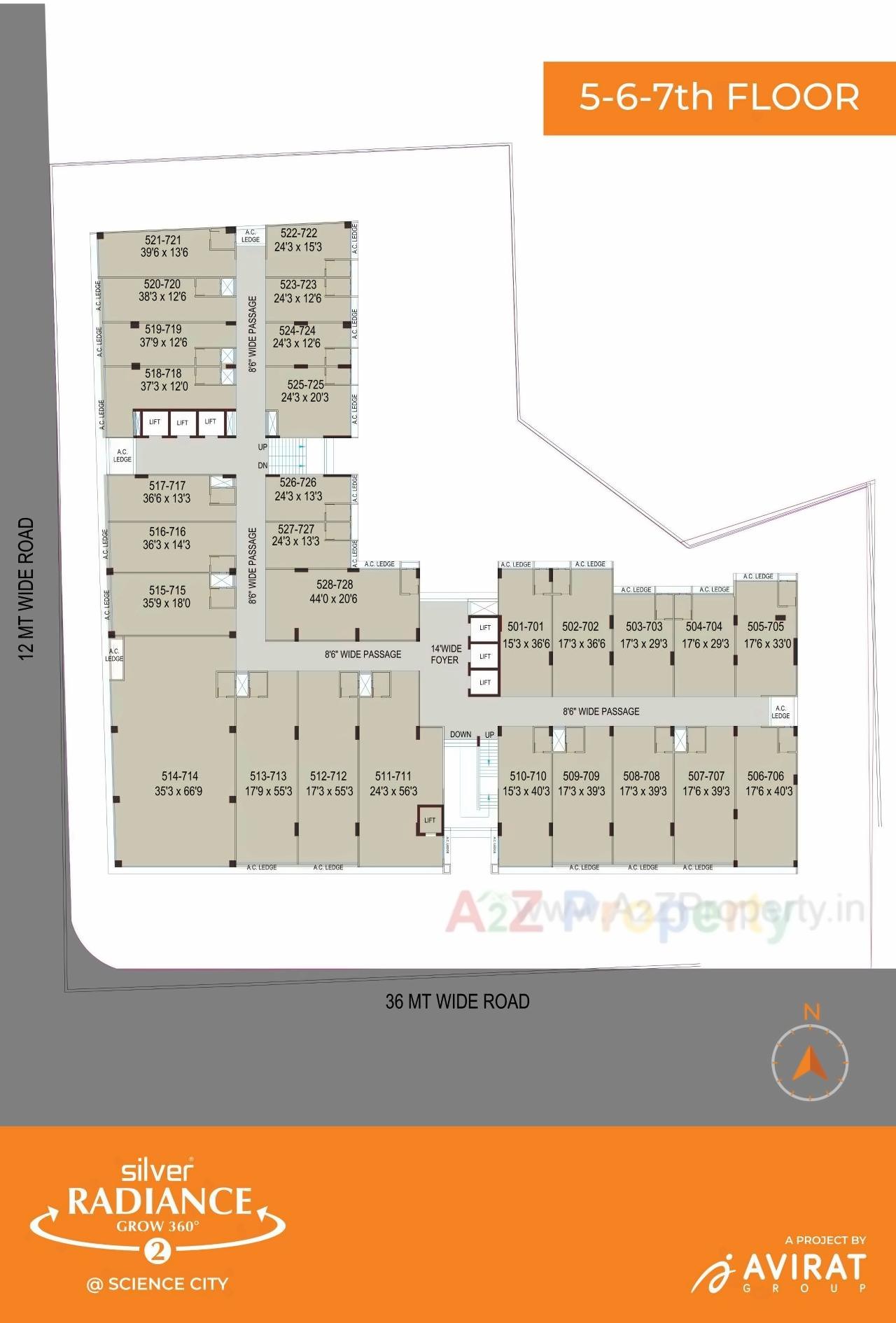 Layout of real estate project Silver Radiance located at Sola, Ahmedabad, Gujarat