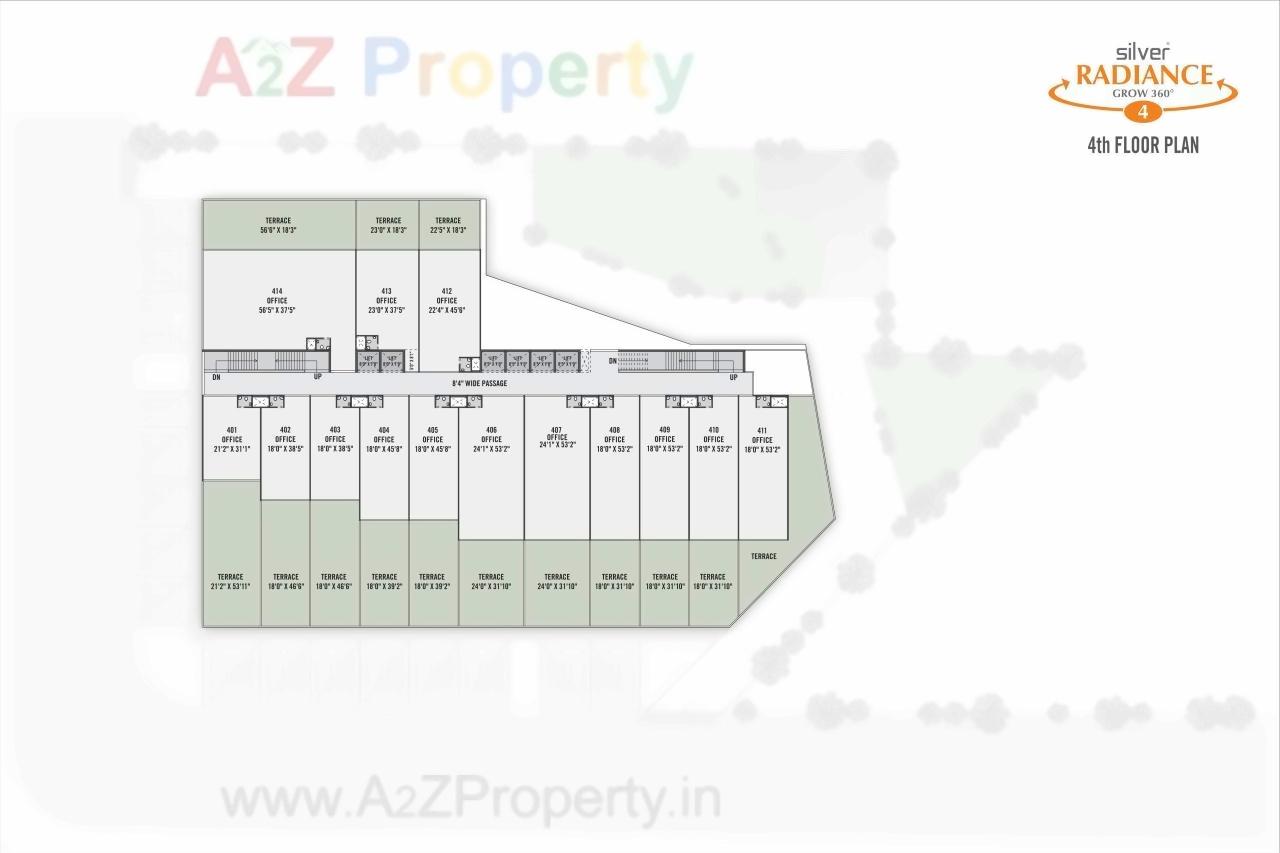 Layout of real estate project Silver Radiance located at Gota, Ahmedabad, Gujarat