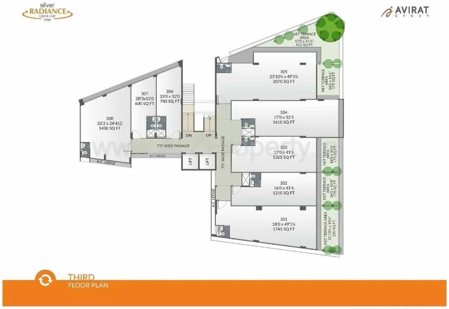 Layout of real estate project Silver Radiance One located at Thaltej, Ahmedabad, Gujarat