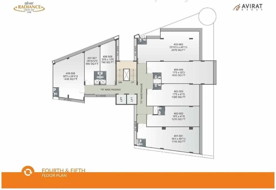 Layout of real estate project Silver Radiance One located at Thaltej, Ahmedabad, Gujarat