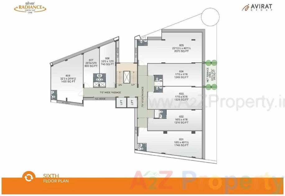 Layout of real estate project Silver Radiance One located at Thaltej, Ahmedabad, Gujarat
