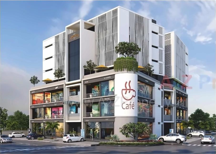 3D Elevation of real estate project Silver Radiance One located at Thaltej, Ahmedabad, Gujarat
