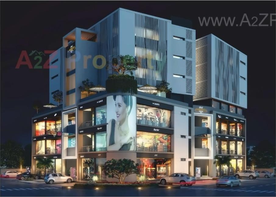 3D Elevation of real estate project Silver Radiance One located at Thaltej, Ahmedabad, Gujarat