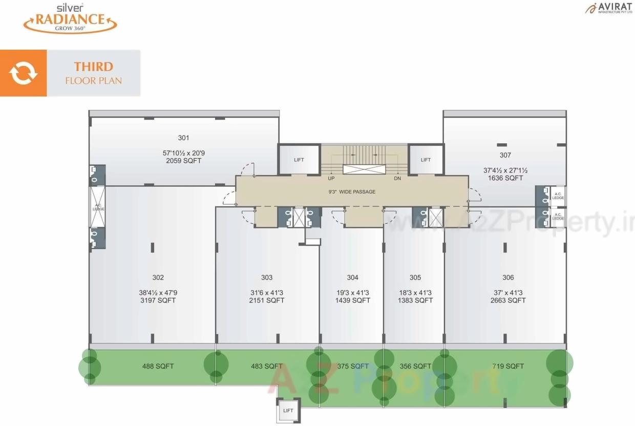 Layout of real estate project Silver Radiance located at City, Ahmedabad, Gujarat