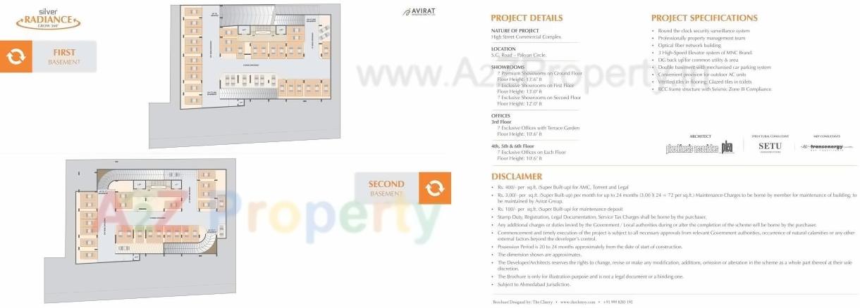 Layout of real estate project Silver Radiance located at City, Ahmedabad, Gujarat