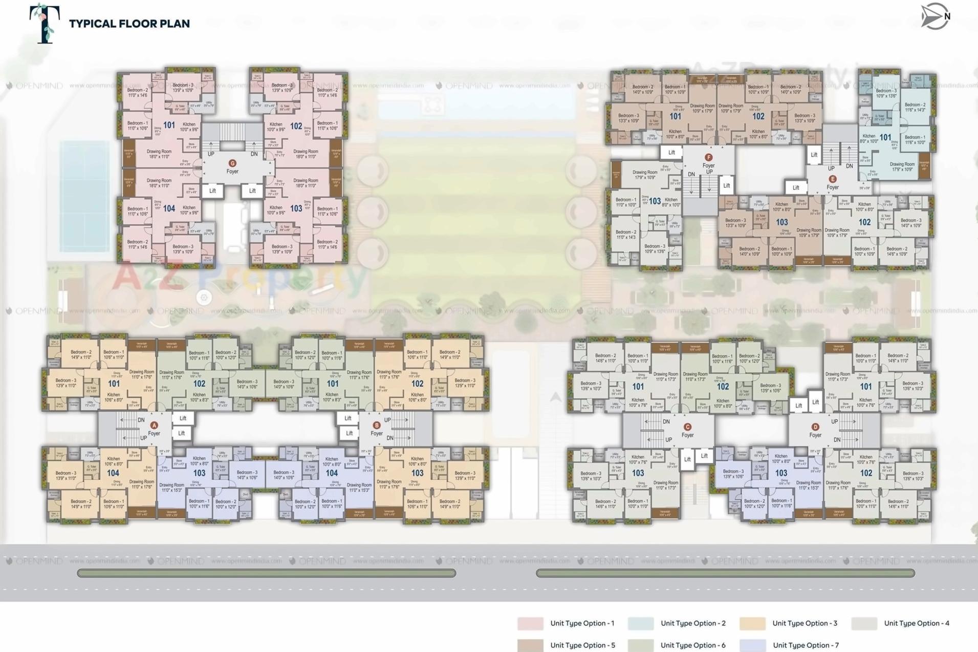 Layout of real estate project Silver Spring located at Ahmedabad, Ahmedabad, Gujarat