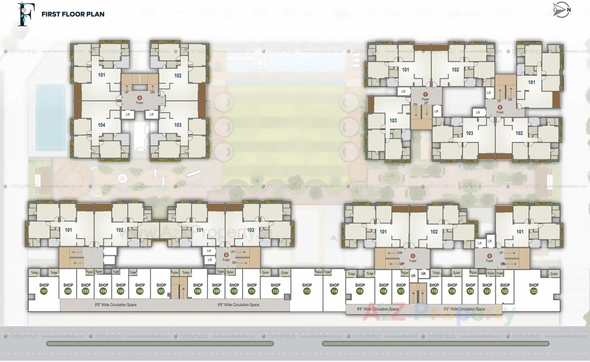 Layout of real estate project Silver Spring located at Ahmedabad, Ahmedabad, Gujarat