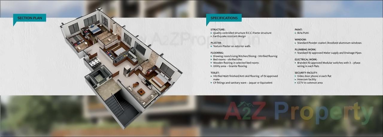  of real estate project Simandhar Residency located at Paldi, Ahmedabad, Gujarat