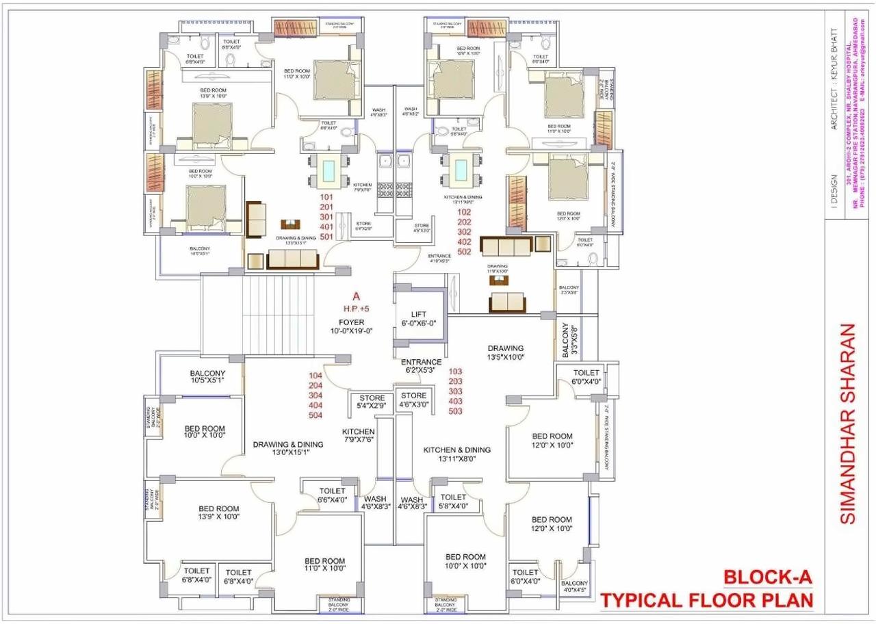 Layout of real estate project Simandhar Sharan located at Ghatlodiya, Ahmedabad, Gujarat