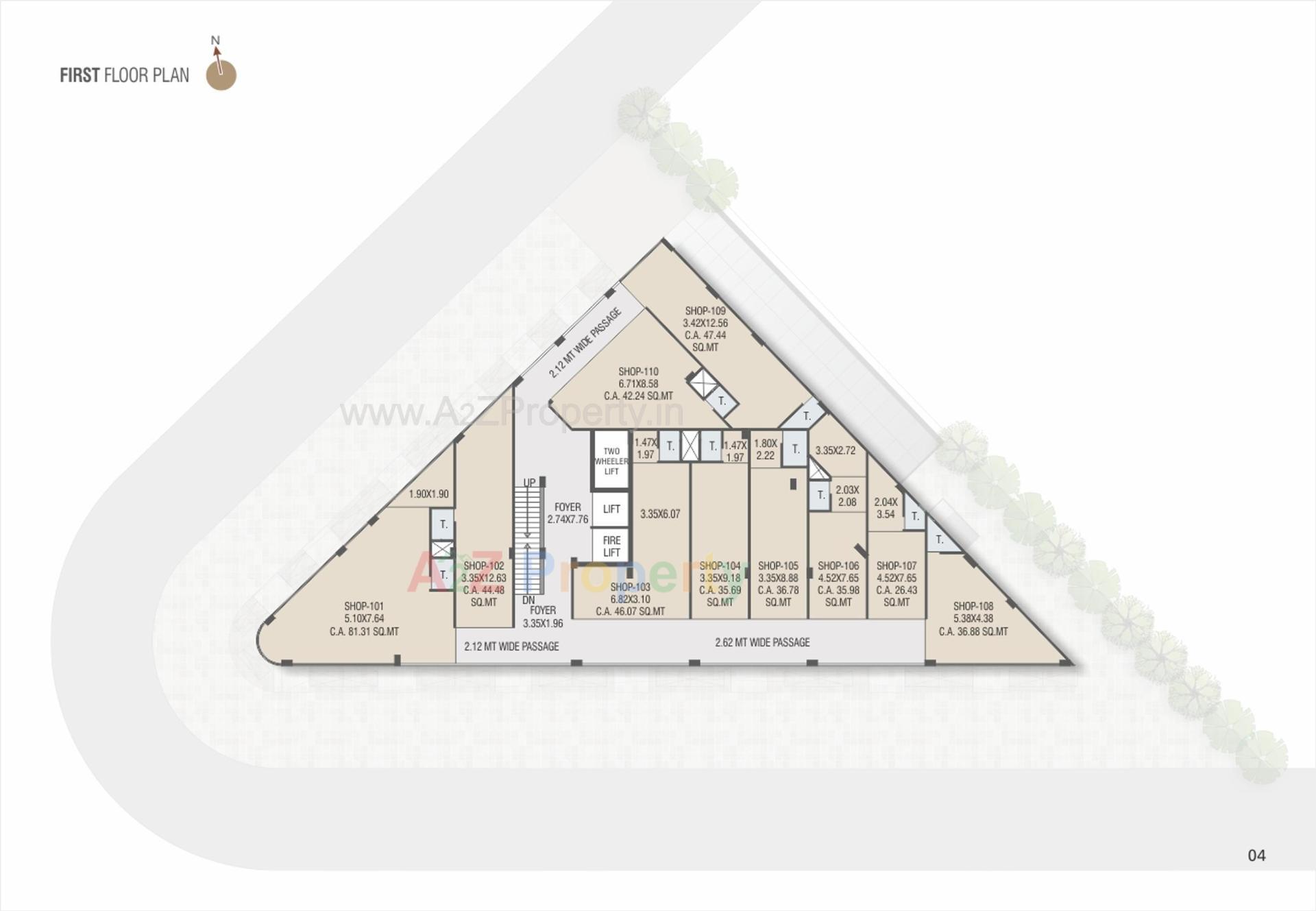 Layout of real estate project Sindur Spectrum located at Wadaj, Ahmedabad, Gujarat