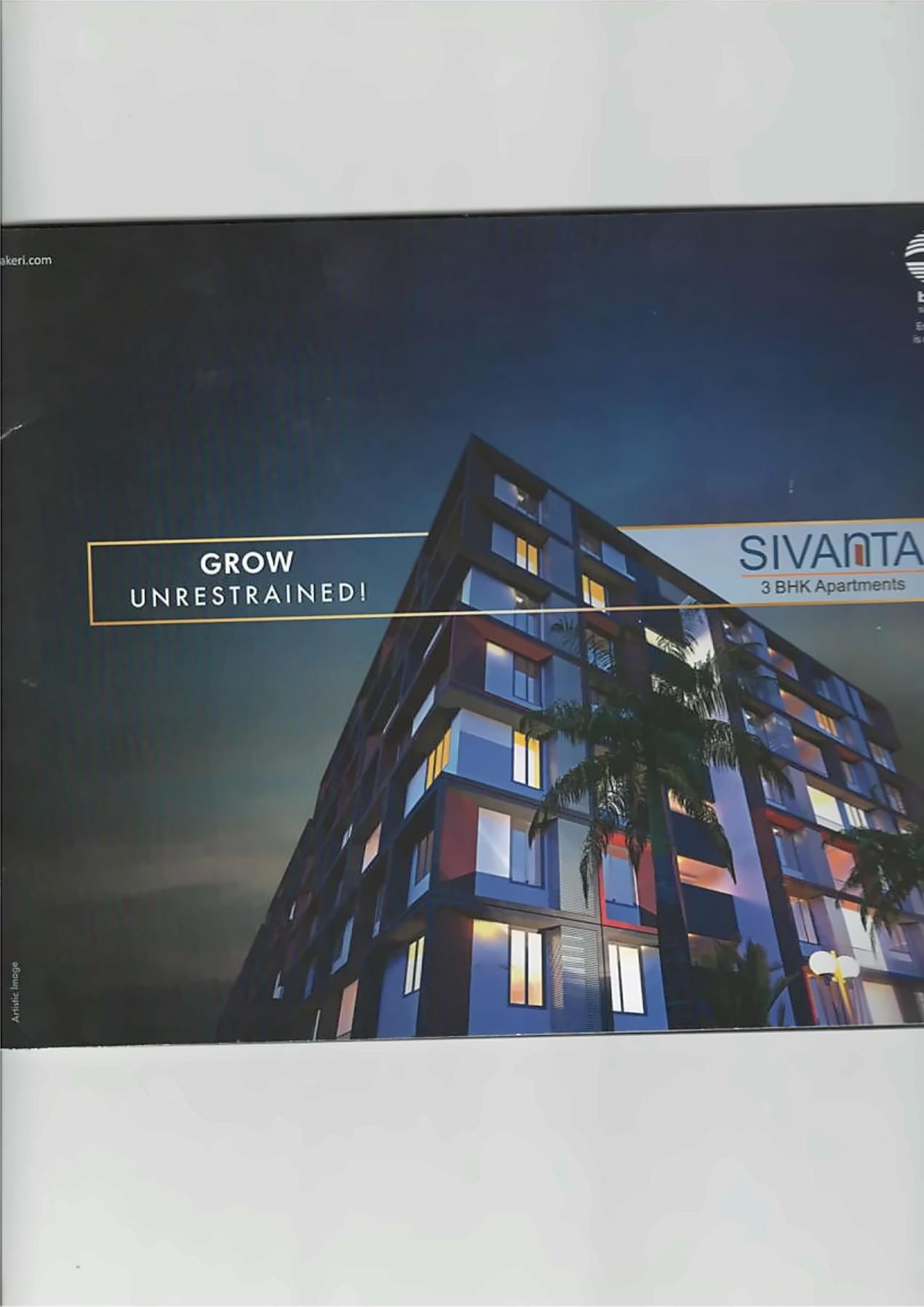 3D Elevation of real estate project Sivanta Apartments located at City, Ahmedabad, Gujarat