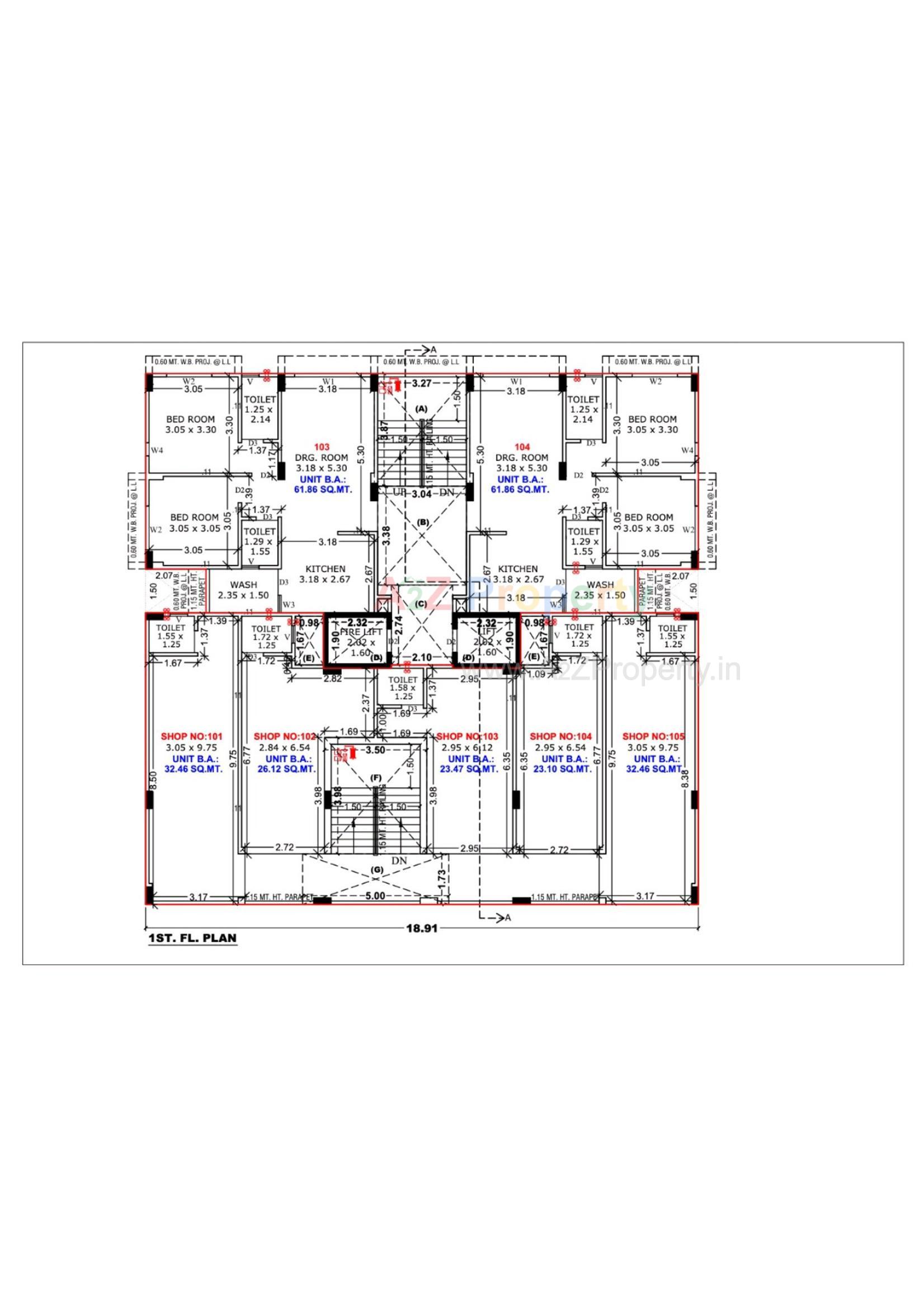 Layout of real estate project Sivanta Avenue located at Khokhara, Ahmedabad, Gujarat