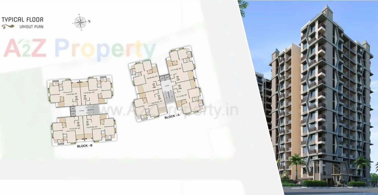 Layout of real estate project Skd's Surya Kutir located at City, Ahmedabad, Gujarat