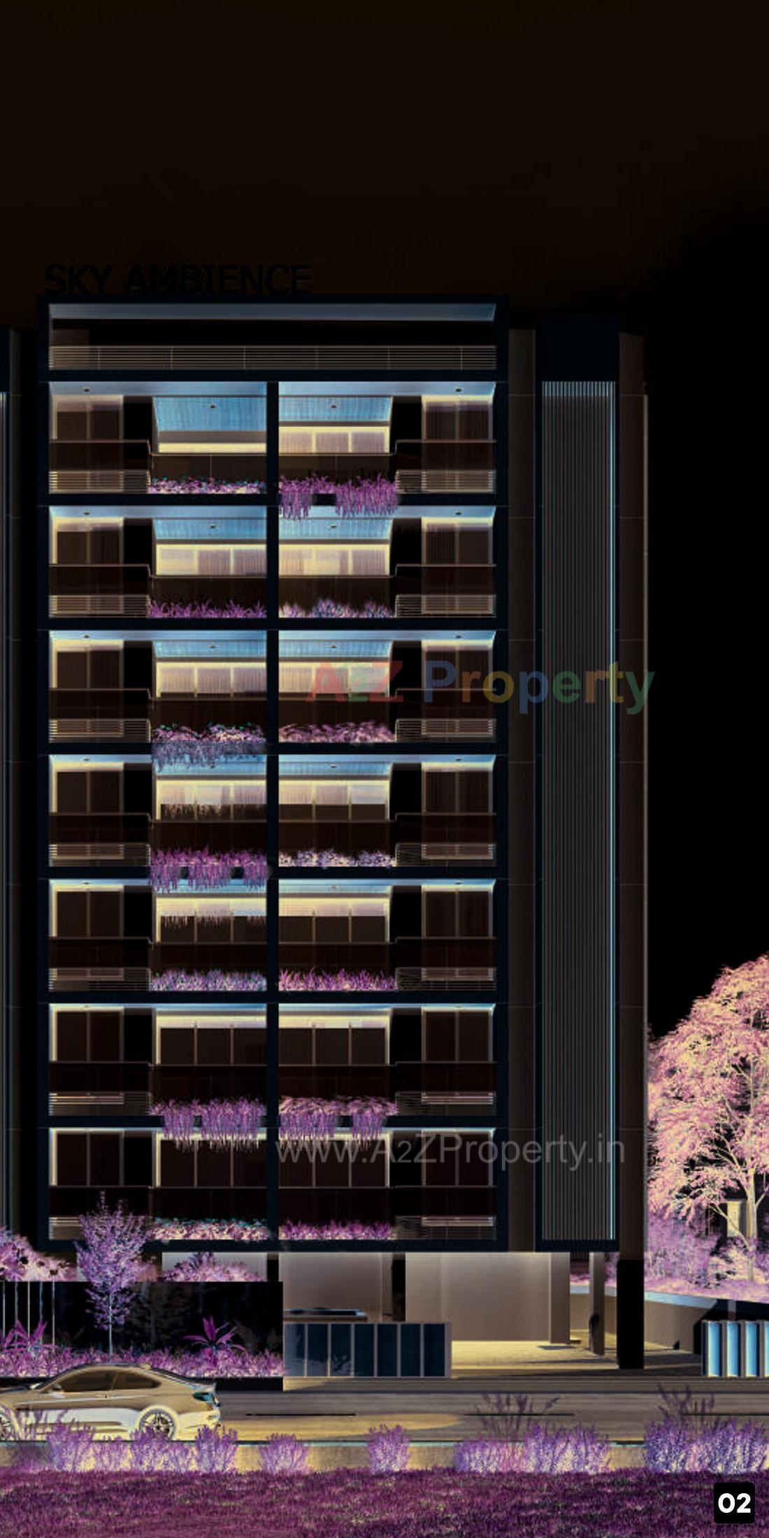 3D Elevation of real estate project Sky Ambience located at Paldi, Ahmedabad, Gujarat