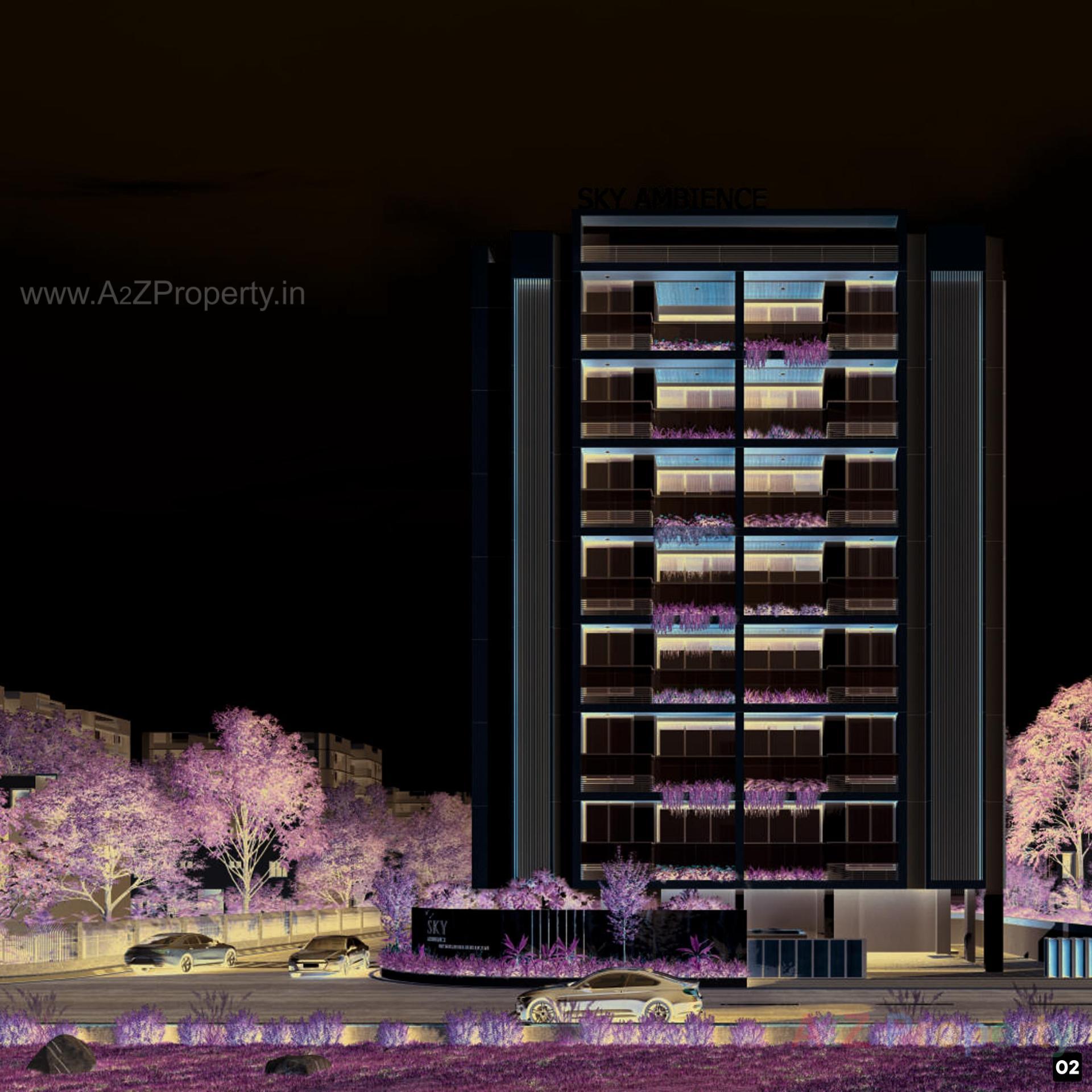 3D Elevation of real estate project Sky Ambience located at Paldi, Ahmedabad, Gujarat