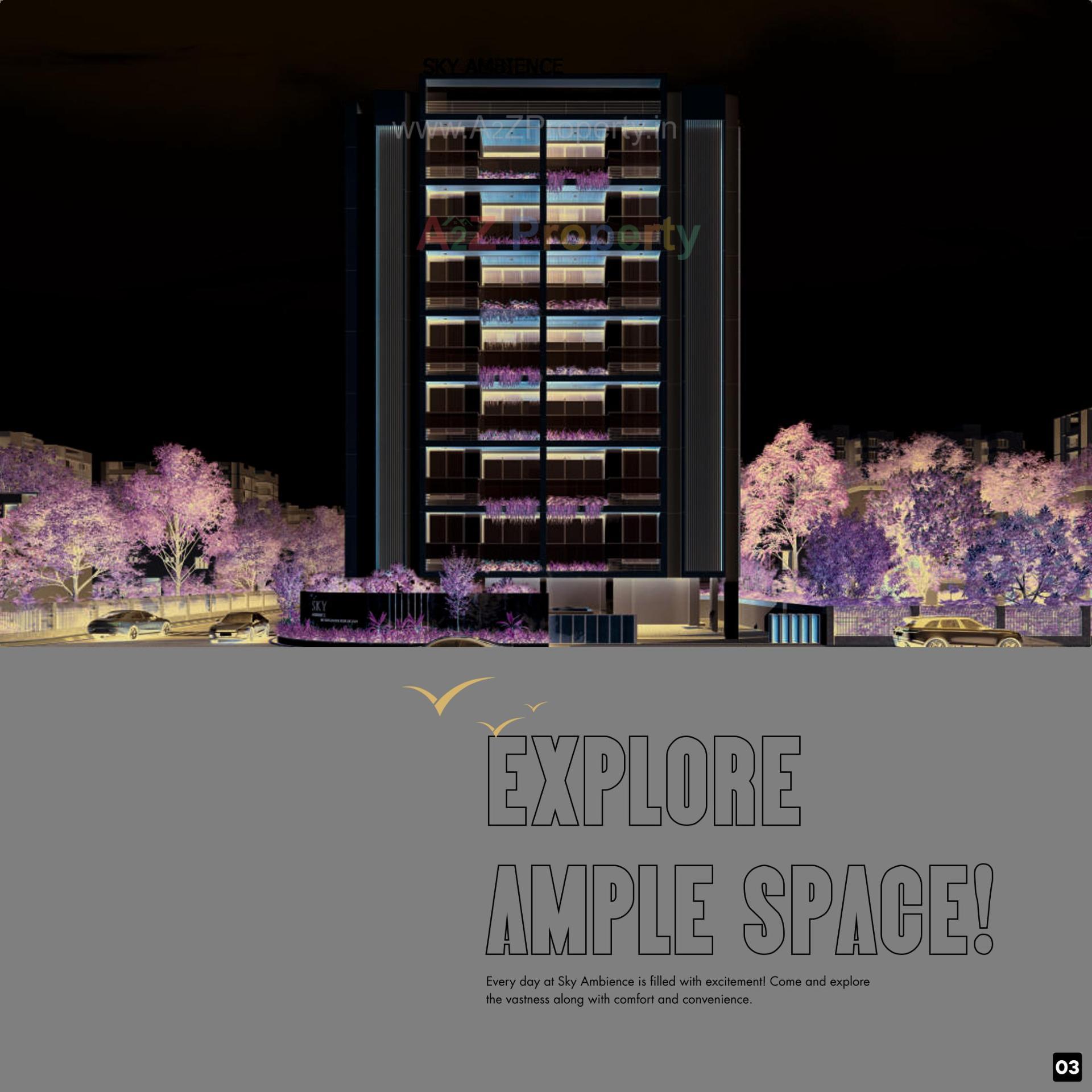 3D Elevation of real estate project Sky Ambience located at Paldi, Ahmedabad, Gujarat