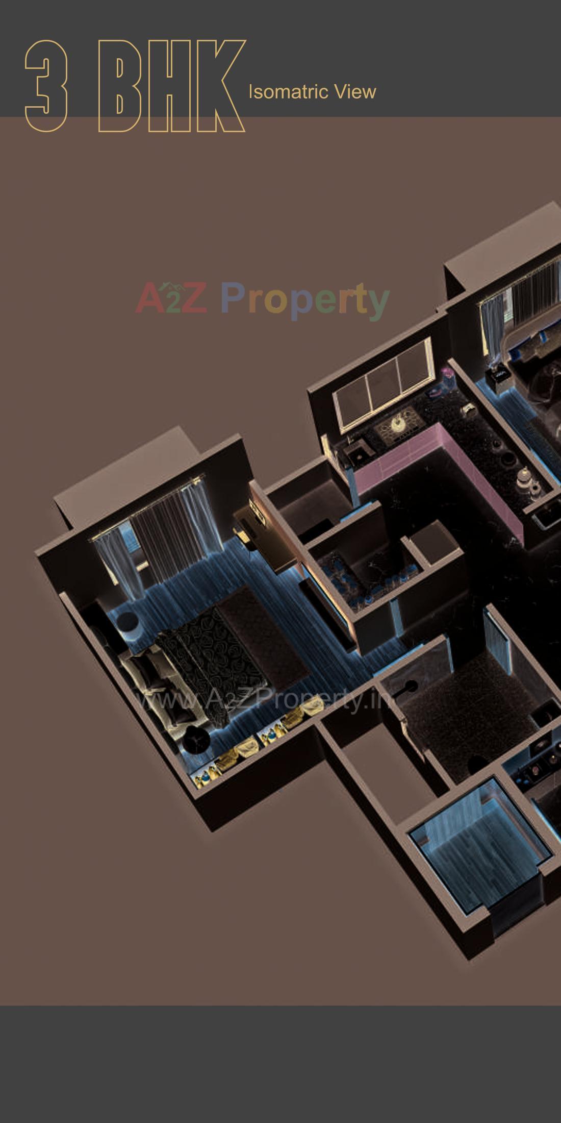 3D Elevation of real estate project Sky Ambience located at Paldi, Ahmedabad, Gujarat