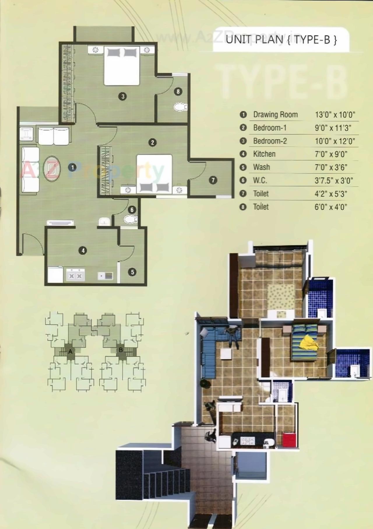 Layout of real estate project Sky Avenue located at Sarkhej, Ahmedabad, Gujarat