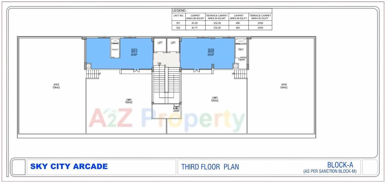 Layout of real estate project Sky City Arcade located at Shela, Ahmedabad, Gujarat