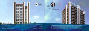 Elevation of real estate project Sky Eleven located at Thaltej, Ahmedabad, Gujarat