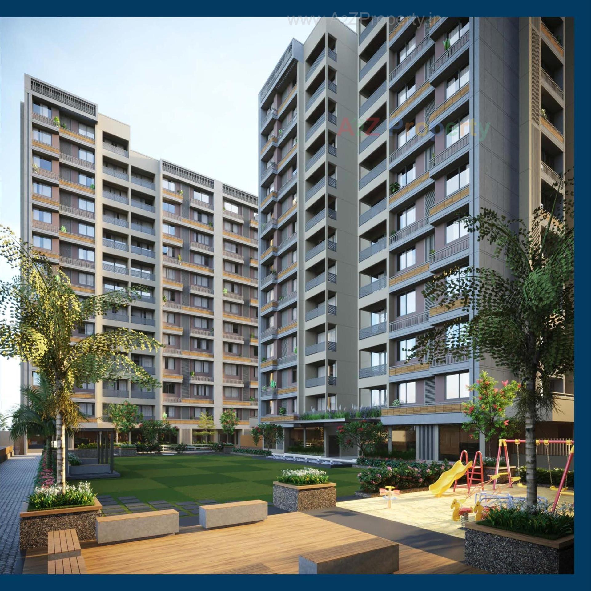 3D Elevation of real estate project Sky Leaf located at Khodiyar, Ahmedabad, Gujarat