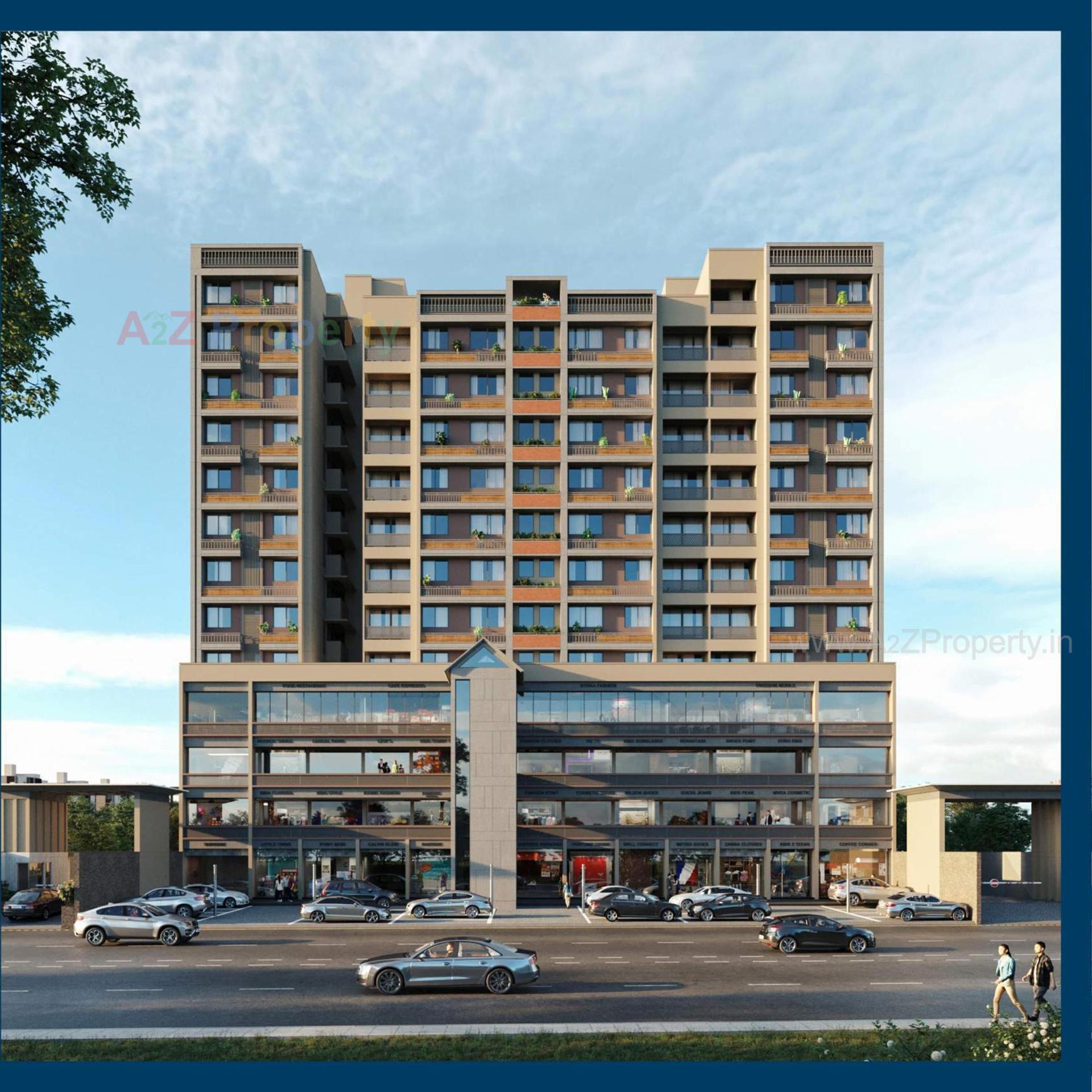 3D Elevation of real estate project Sky Leaf located at Khodiyar, Ahmedabad, Gujarat