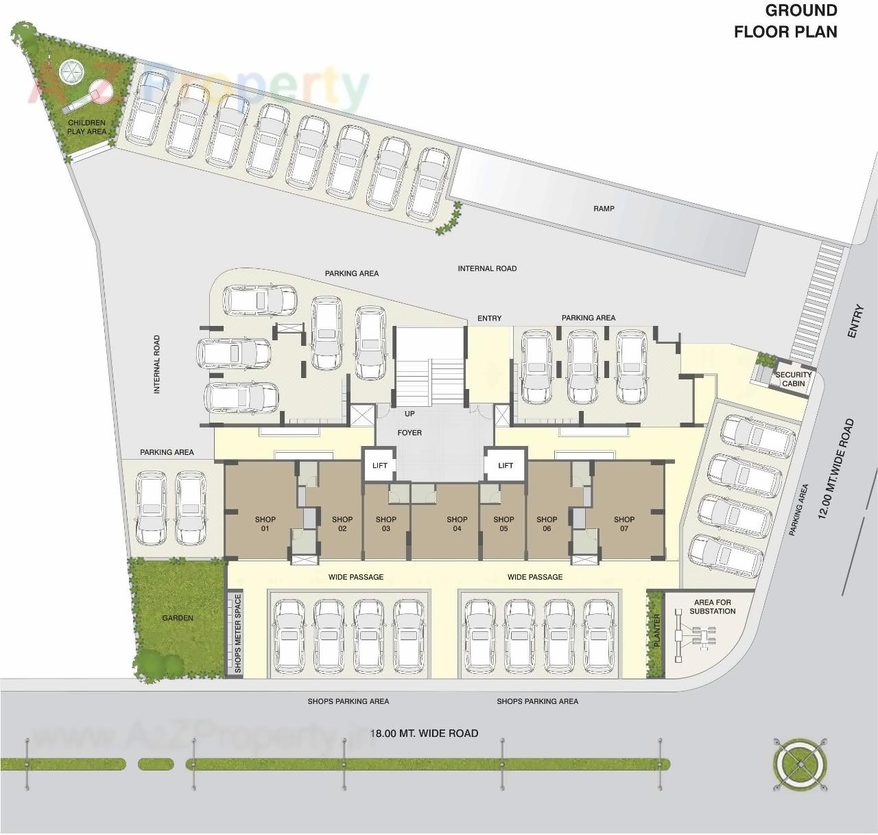Layout of real estate project Sky One located at City, Ahmedabad, Gujarat