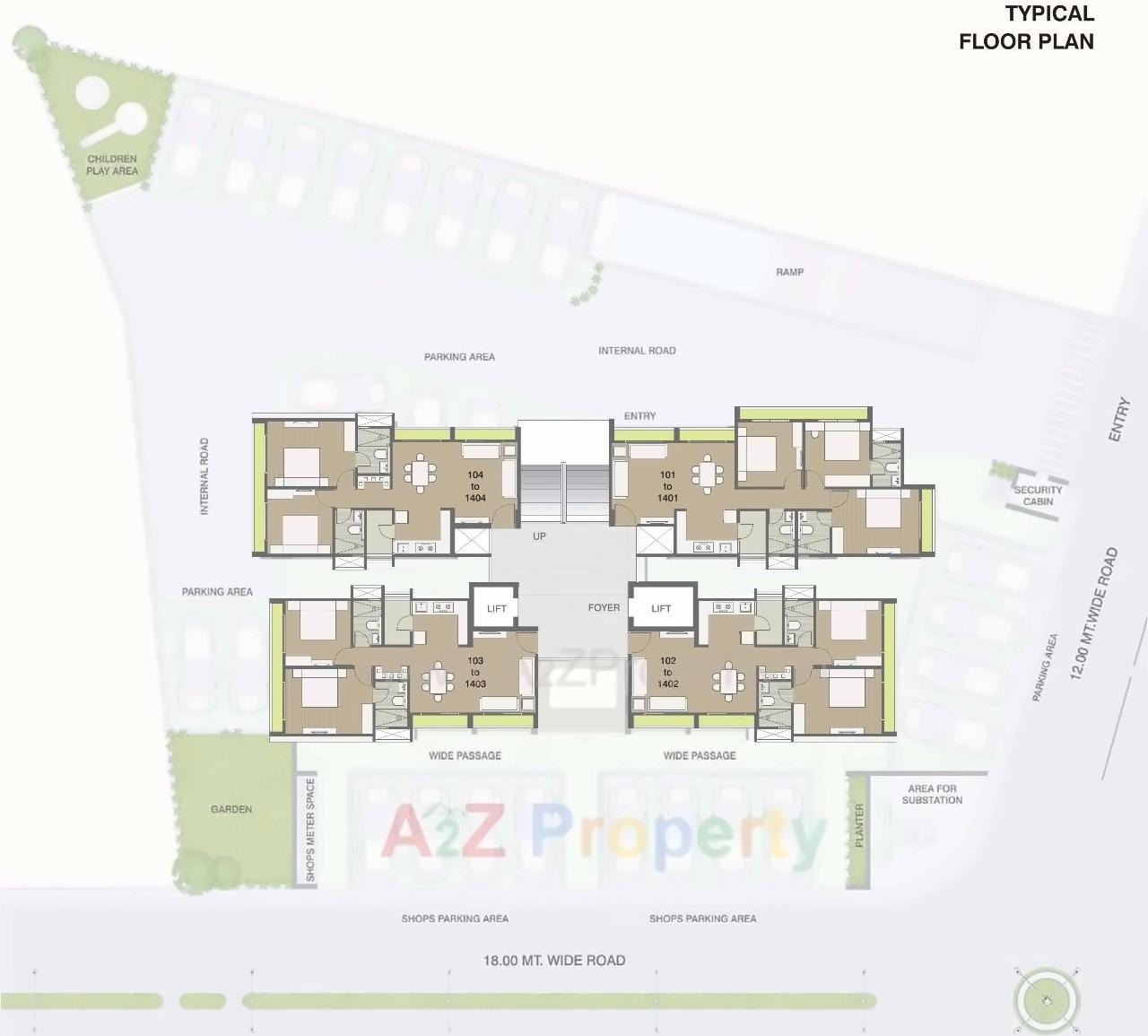 Layout of real estate project Sky One located at City, Ahmedabad, Gujarat