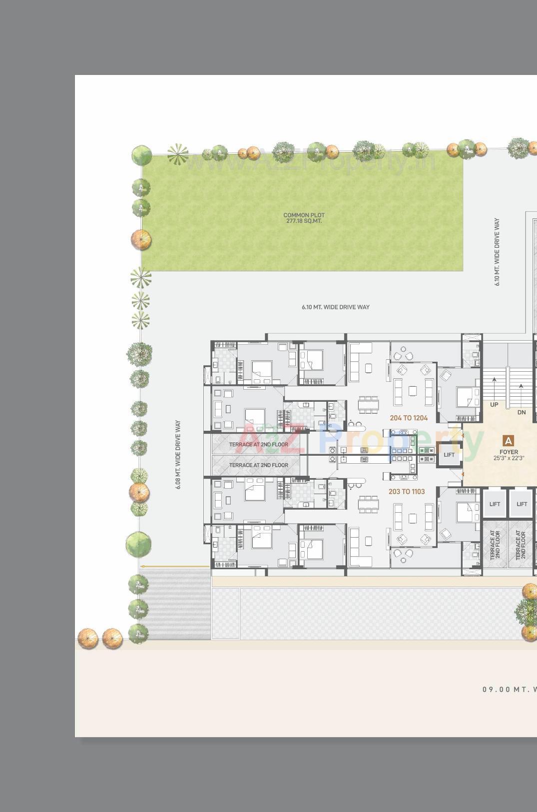 Layout of real estate project Sky Revanta located at Sola, Ahmedabad, Gujarat