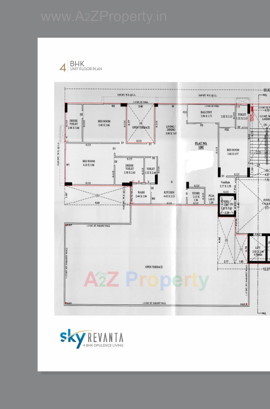 Layout of real estate project Sky Revanta located at Sola, Ahmedabad, Gujarat