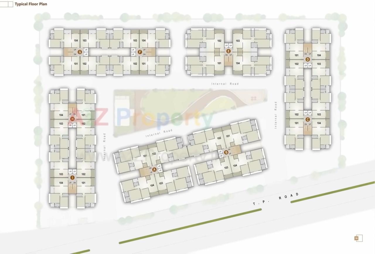 Layout of real estate project Skybell located at City, Ahmedabad, Gujarat