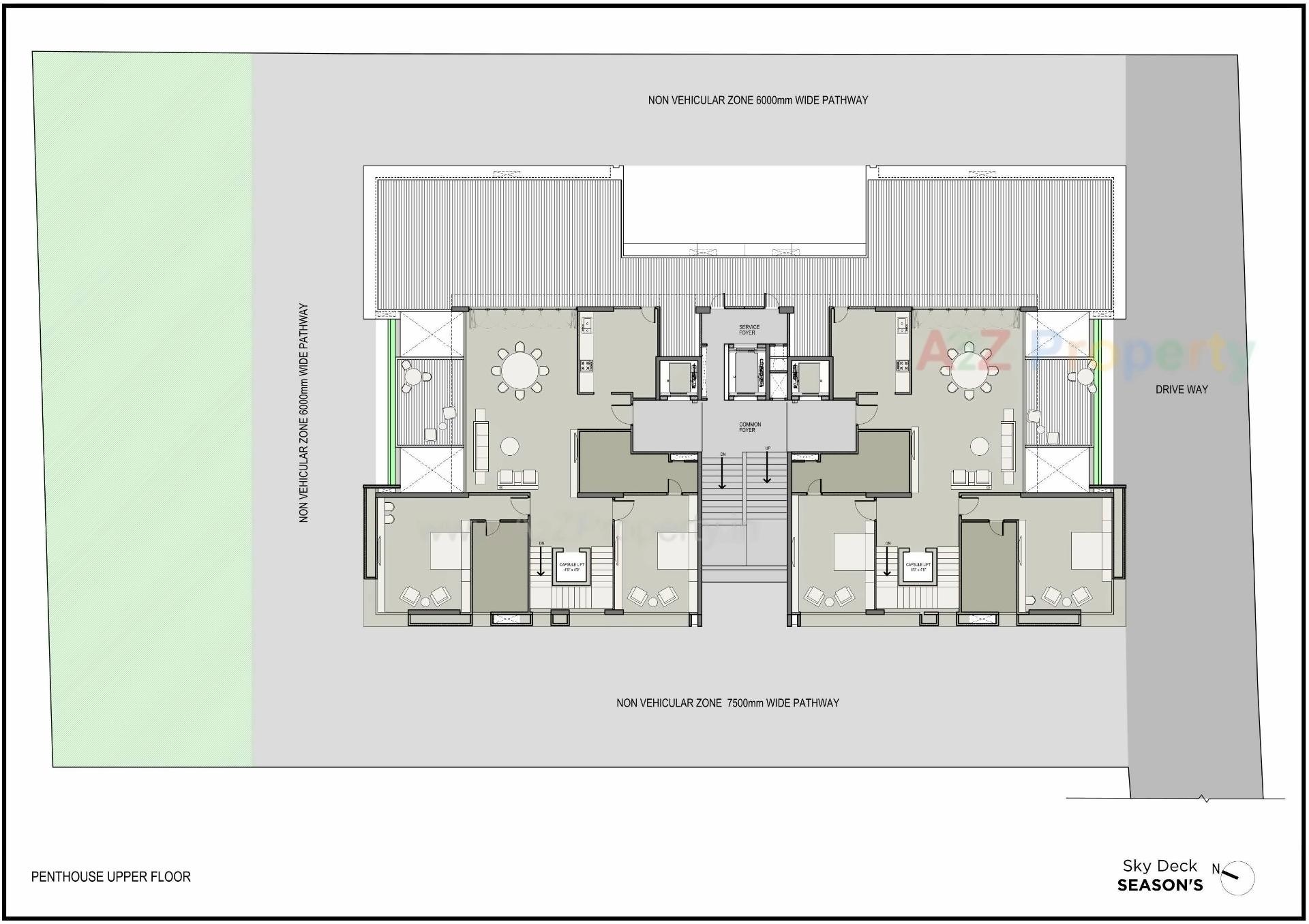 Layout of real estate project Skydeck Seasons located at Ahmedabad, Ahmedabad, Gujarat