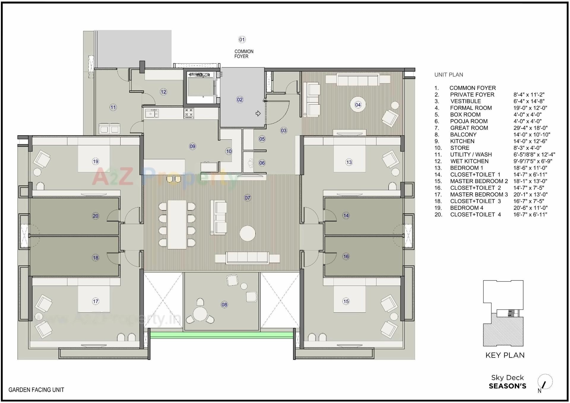 Layout of real estate project Skydeck Seasons located at Ahmedabad, Ahmedabad, Gujarat