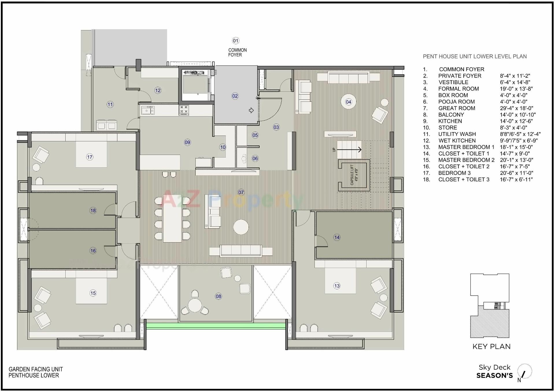 Layout of real estate project Skydeck Seasons located at Ahmedabad, Ahmedabad, Gujarat