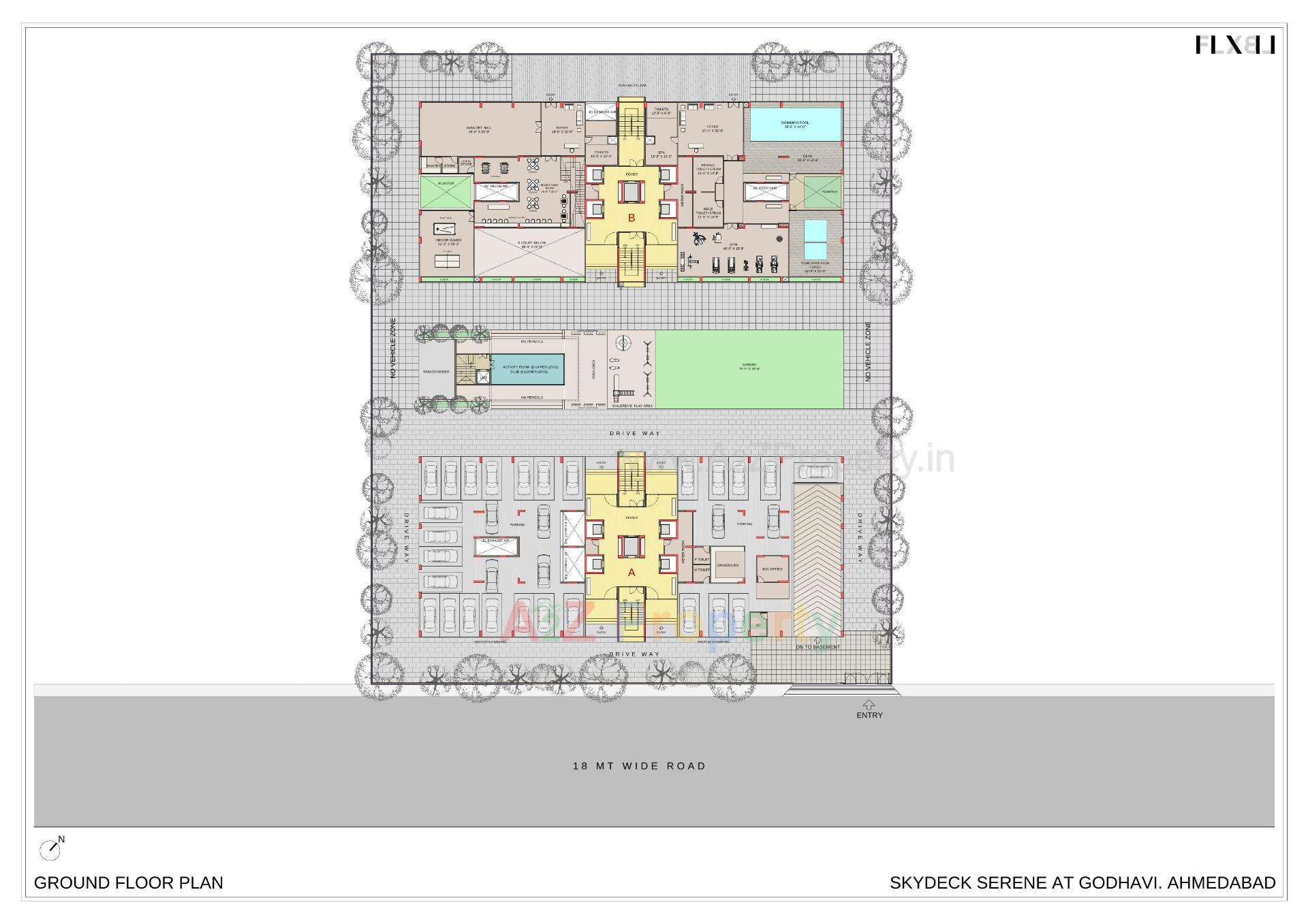 Layout of real estate project Skydeck Serene located at Ghodhavi, Ahmedabad, Gujarat